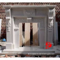 natural stone indoor marble fireplace